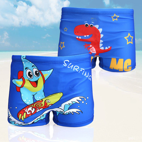 [Baby swimming trunks] Children's swimsuits, cute cartoon swimming trunks, boys' hot spring boxer baby swimming trunks