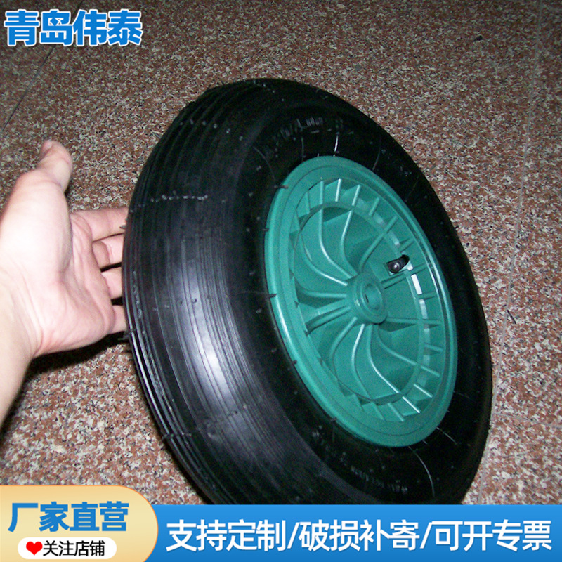 厂家生产PU发泡轮胎10寸3.50-8及4.00-8聚氨酯轮货仓车工具车轮子