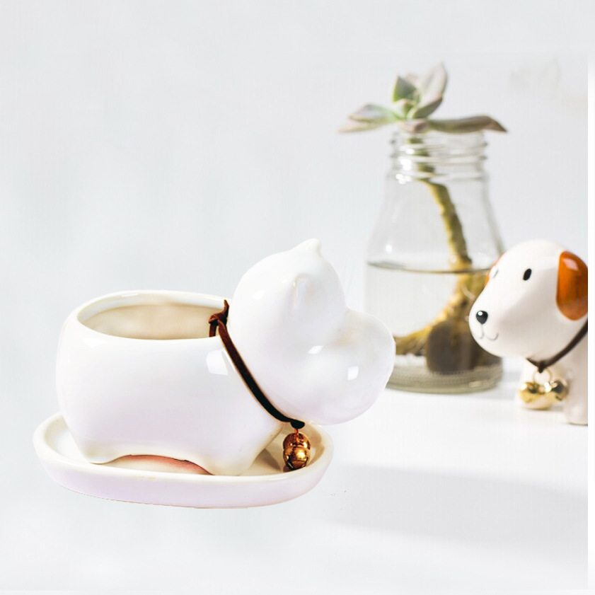 铃铛小牛小花盆 64装超Q花盆 zakka创意陶瓷花器 经典热销