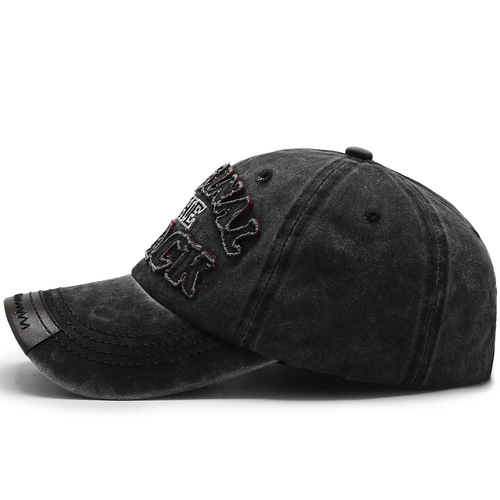 Cross-border new product hats for women and men, European and American water-wash labels, baseball caps, winter duck hats, outdoor sunshade and sun protection hats