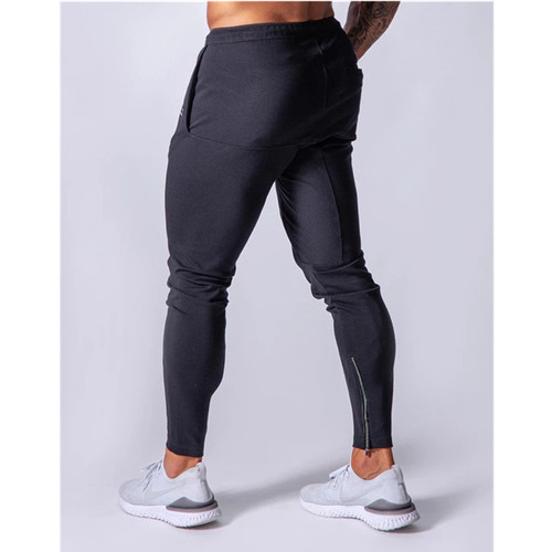 Muscle new sports trousers men's running training pure cotton slim fit leggings lace-up casual sweatpants