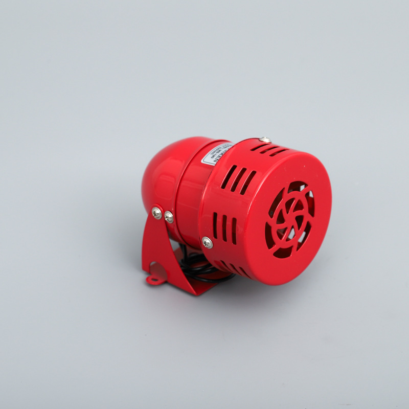厂家供应24V12VMS190迷你马达风螺报警器金属壳220v马达报警器