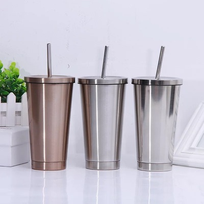 Manufactor Direct selling American style Stainless steel Mug Straw cup 304 vacuum cup originality to work in an office gift Water cup