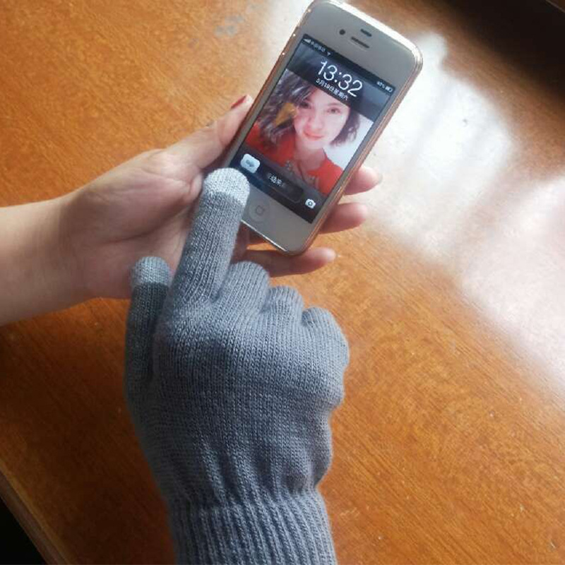 Personalizado al por mayor Shun Zun guantes de punto de fábrica puede personalizar el logotipo de la pantalla táctil del teléfono móvil pantalla táctil guantes mágicos