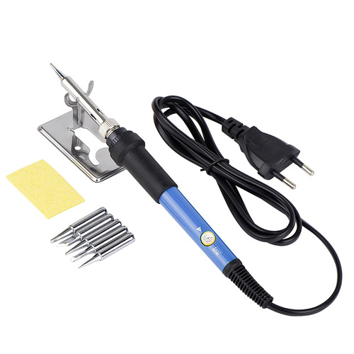 220V 60W EU-regulated variable temperature soldering iron set, shipped as a single item