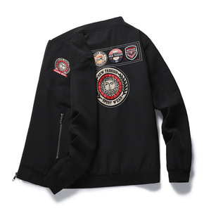 Men’s baseball collar embroidered slim coat casual versatile jacket in spring and Autumn