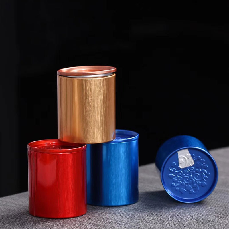 小号便携金属马口铁易拉小罐拉丝铁罐一泡岩茶白茶包装茶叶罐密封