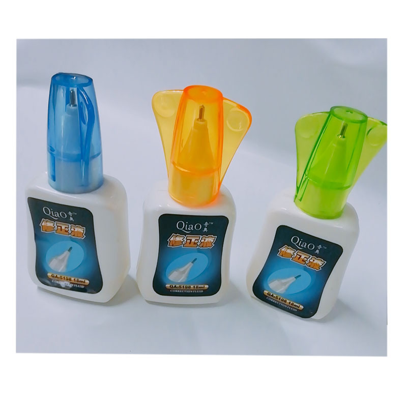 厂家直供铁嘴两用带刷学生修正液涂改液办公两用修正带改字液奇奥