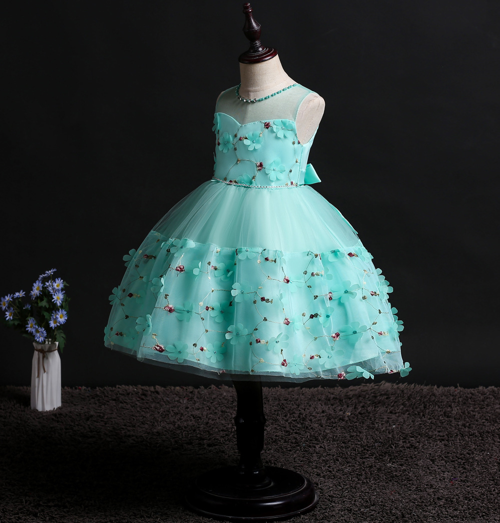 New Girls Princess Dress Children Floral Little Fairy Dress Flower Girl Dress Children Dress display picture 15