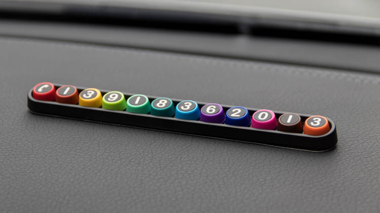 淘宝爆款临时停车挪车留号牌创意彩色豆豆电话号码牌挪车牌|ms