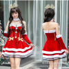 Christmas red breast wrapped open back dress set women’s sexy christmas dress Prom Party Dress