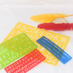 English alphabet template ruler German-owned 4-piece set of numbers and letters symbols hollow children learning to draw graffiti ruler