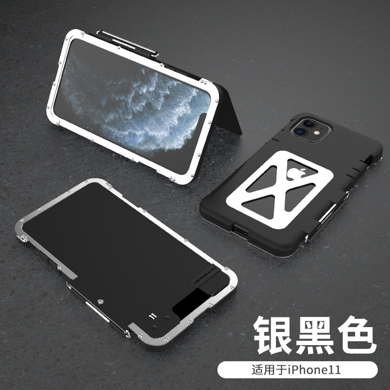 Armor King Iron Man Luxury Shockproof Stainless Steel 360° Rotating Metal Flip Case Cover for Apple iPhone 11 Pro Max & iPhone 11 Pro & iPhone 11