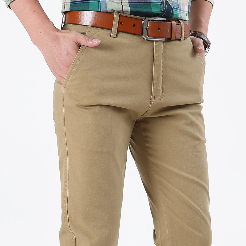 Pantalones casuales transfronterizos de los hombres sueltos pantalones rectos de los hombres de negocios de mediana edad estiramiento pantalones de los hombres del todo-fósforo pantalones sueltos al por mayor 8898 image 6