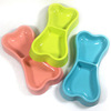 Factory Direct Selling Pet Double Bowl Dog Bowl Plastic Plastic Pets Dog Bone Bone Stagged Double Bowl Pet Pets