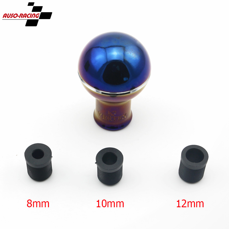 75mm Grilled Blue Gear Shift Head Car Modified Gear Lever Head Aluminum Alloy Wave Stick Head Shift Knob