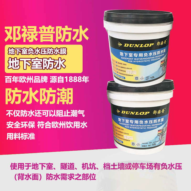 邓禄普地下室专用 负水压防水膜 防水防潮环20KG水性环氧树脂
