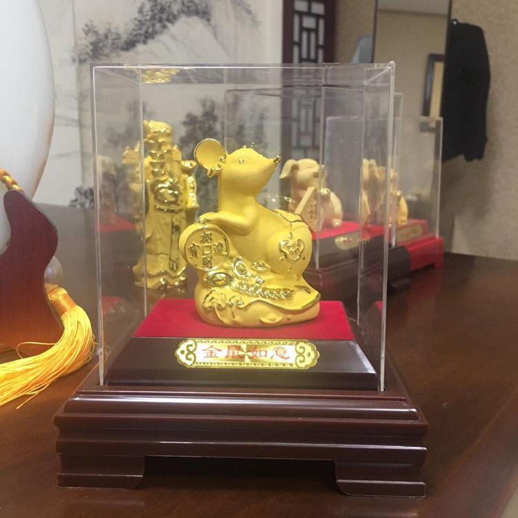 Rat Decoration Lucky Year of the Rat Cashmere shakin Fu Mouse Carolina Choi Arts and Crafts Home Furnishing Insurance company automobile 4S Gift shop