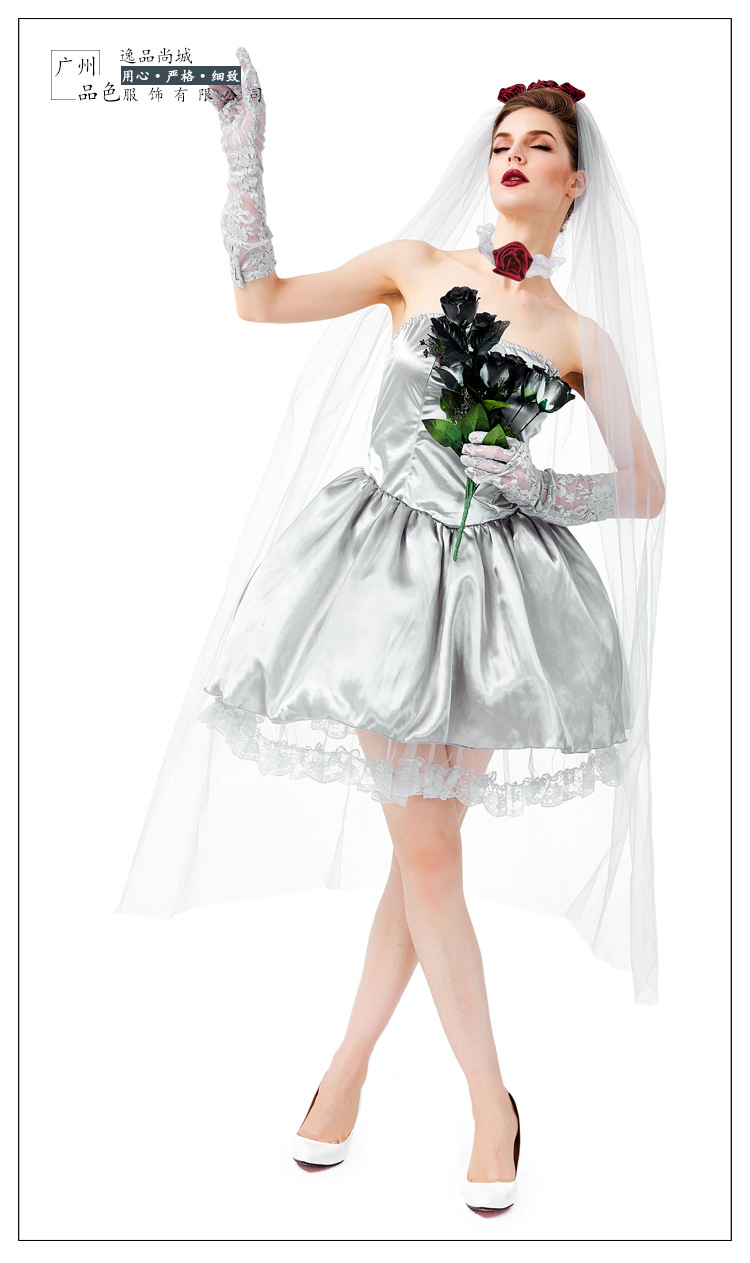 Halloween Ghost Bride Party Dress Wholesale Nihaojewelry display picture 5