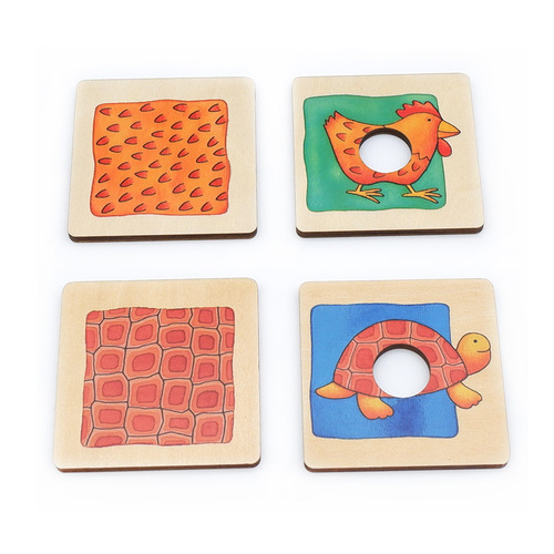 24 Animal Skin Matching Puzzles Montessori Early Learning Toddler Parent-Child Interactive Desktop Teaching Aids Pattern Matching