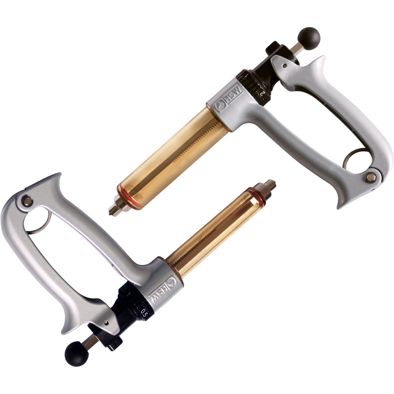 Alemán Hanqi 25 50ml jeringa continua vacuna veterinaria antigua semiautomática jeringa ajustable