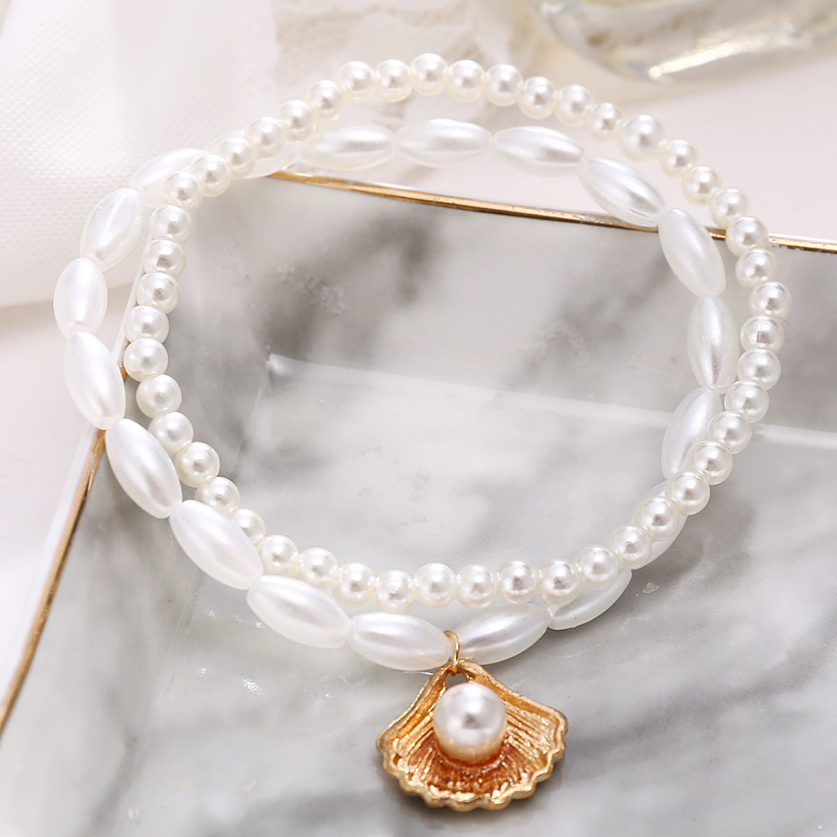 Vintage Style Shell Alloy Unisex Anklet display picture 5