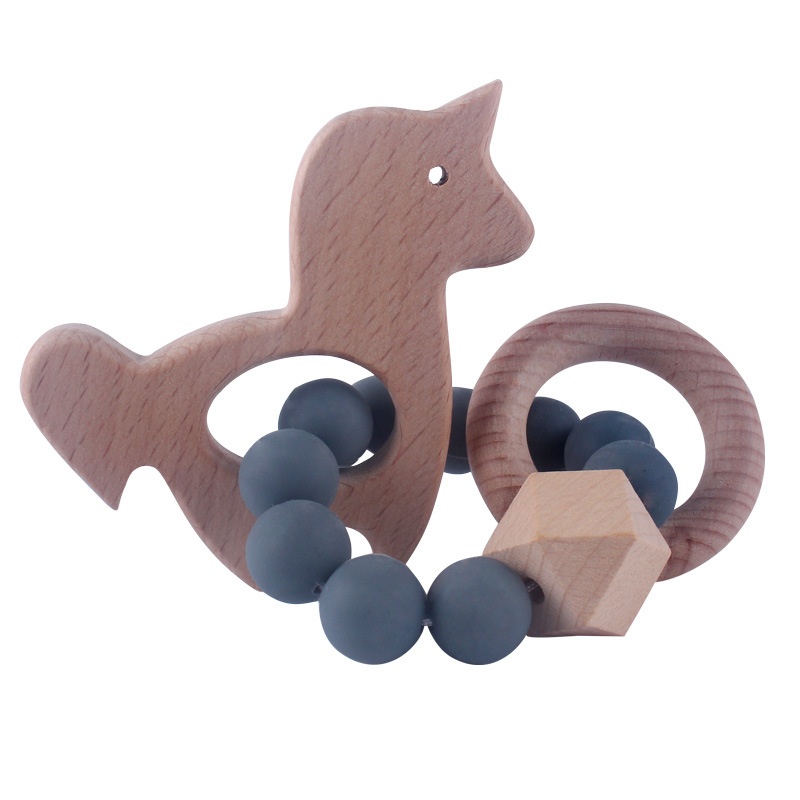 Bebé de haya juguete mordedor bebé silicona mordedura pegamento bebé molar dibujos animados mordedor suministros maternos e infantiles