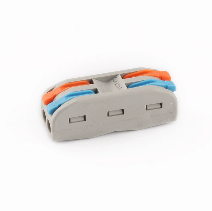 2-2 цветная Кнопка соединитель провода зажим для проводки стыковочный Быстрый терминал два в два выхода