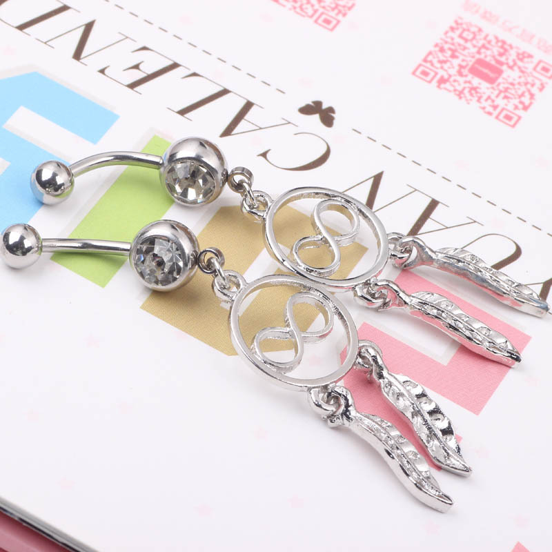 Lucky 8-Character Dreamer Pendant Navel Ring Nail Ring Earring Body Jewelry 2021 Fall detail image 7