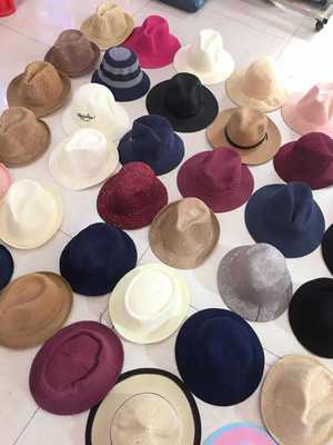 夏季庫存雜款草編夏涼帽 草帽 禮帽 地攤帽地攤爆款 廠家特價批