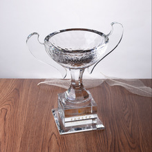 水晶奖杯碗奖牌定制大拇指五角星运动比赛公司优秀员工颁奖年会