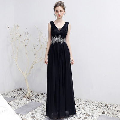 Evening dress nightclub long dress long perspective dress nightclub KTV Princess