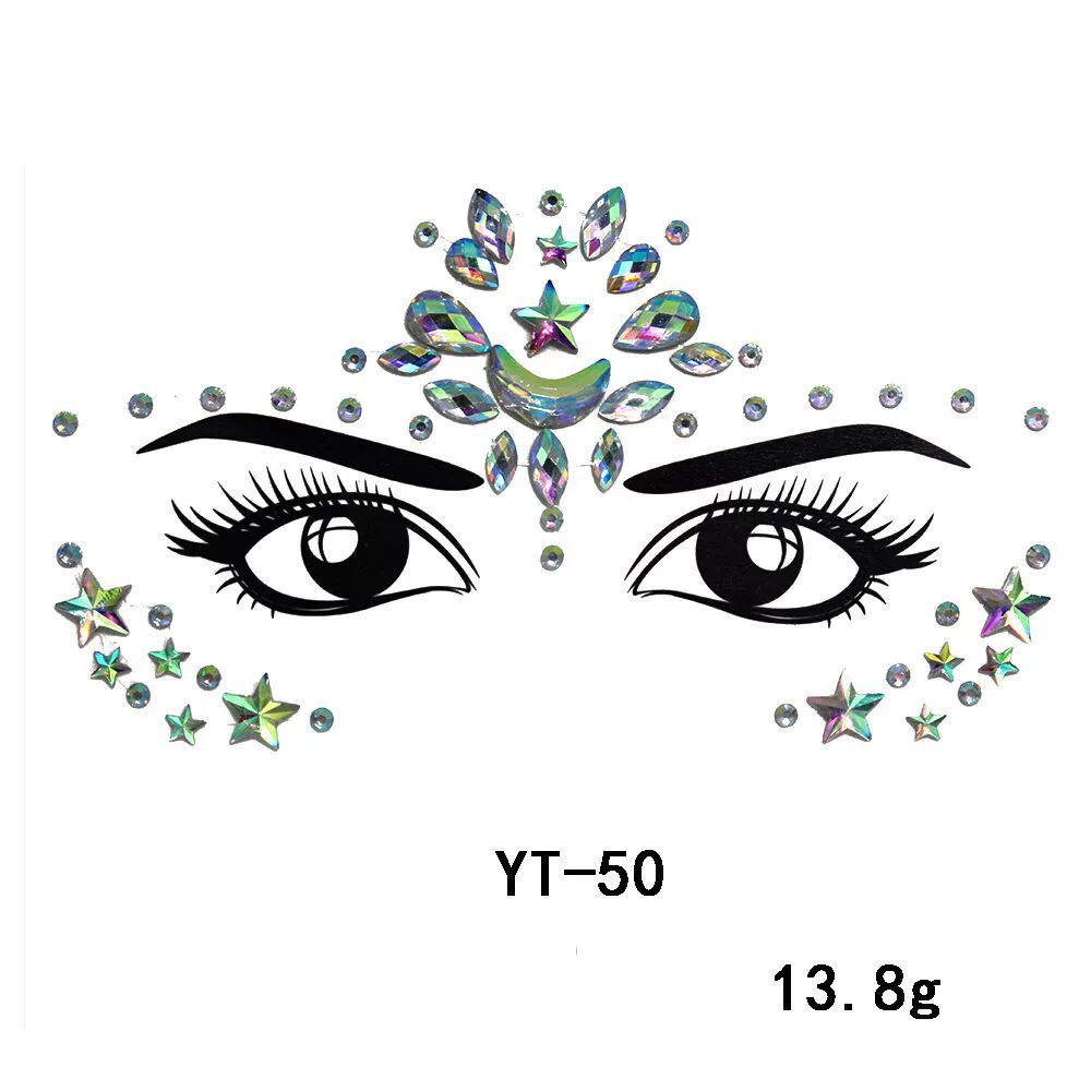 Electronic syllable face sticker, eyebrows, face, face, face diamond diamond attach to the face decoration
