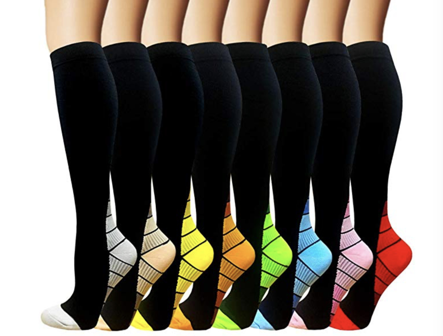 Unisex Sports Color Block Nylon Jacquard Socks display picture 1