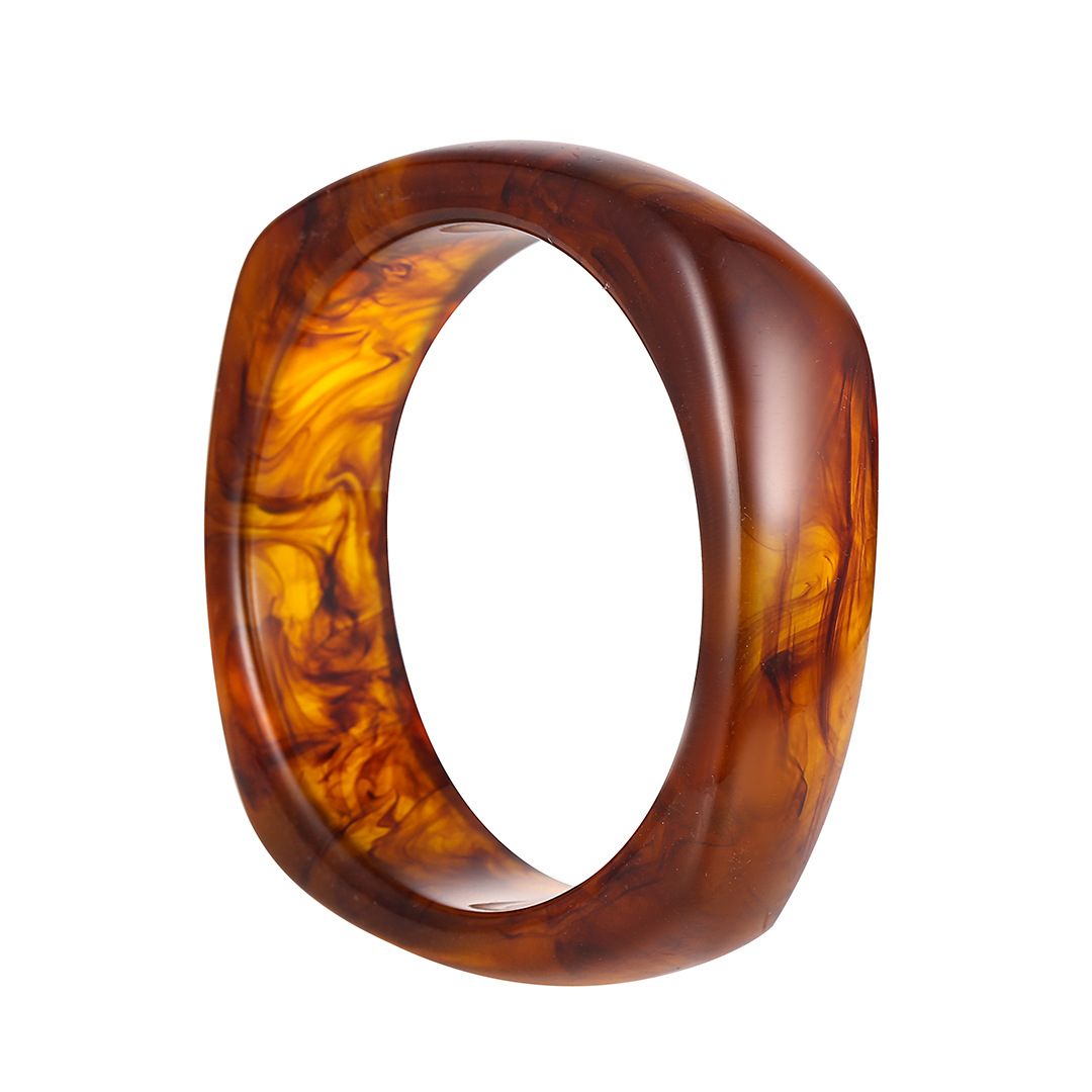 Ins Style Round Resin Wholesale Bangle display picture 3