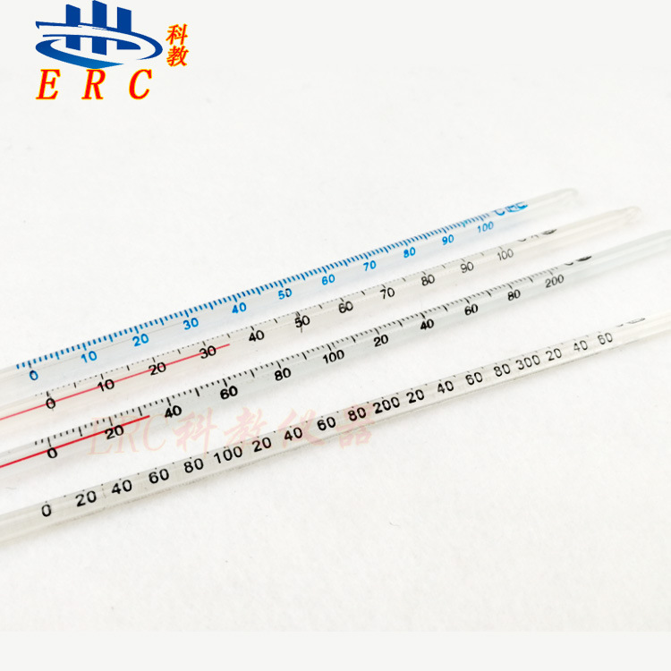30cm长 红水/水银温度计0到100度-200℃360度物理化学生物实验室