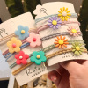 Brand hair rope flower-shaped, hairgrip, set, hair accessory, Korean style, wholesale