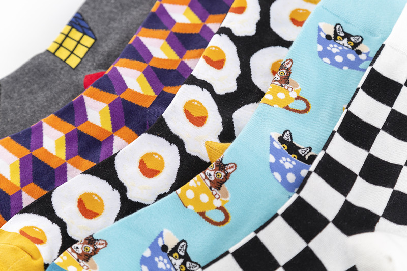 Socks Lingerie Type A Pair Cute Men's Animal Color Block Cotton (more Than 50%) Ankle Socks