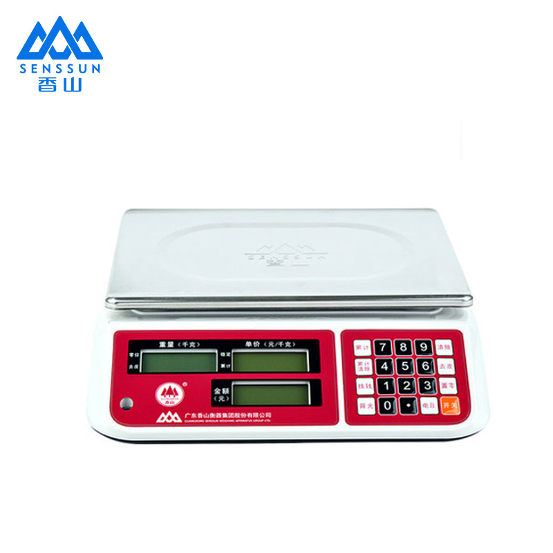 香山商用电子计价秤电子称精准台秤30KG厨房超市蔬菜水果精准台秤