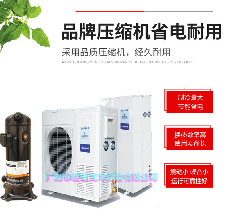 New Emerson Scroll 3 Cold Storage Air Cooling Unit ZB21KQ Refrigeration Machinery Commercial Ice Maker Unit