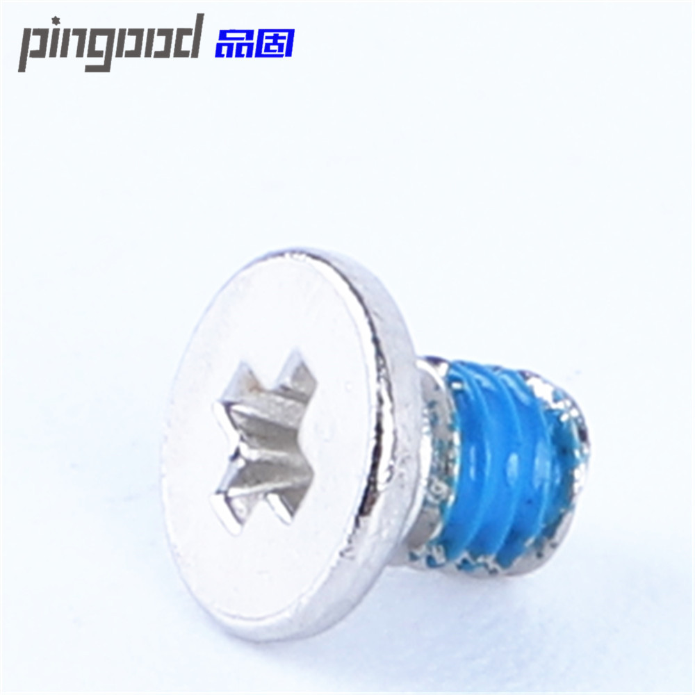 厂家定制304不锈钢平头十字点胶防松机牙螺丝薄头平尾电子螺丝