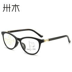 New Comfortable Blue Light Blocking Progressive Multifocal Reading Glasses for Men and Women, Large Frame with Wide Channel Smart Glasses