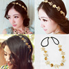 Metal headband, hair accessory, Korean style, flowered, wholesale