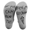 If you can read this bringme icecread foreign trade hot sale letters cotton socks