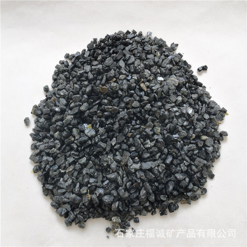 厂家供应电气石颗粒 水质净化用电气石 黑色单晶体电气石