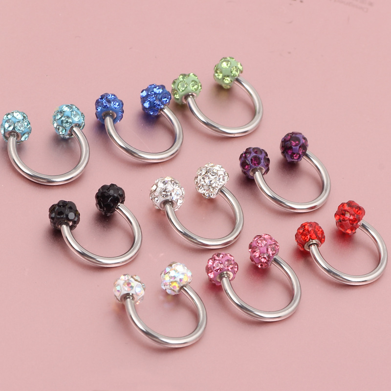 Labret piercing jewelry detail image