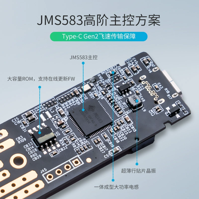 Orico TCM2-C3 M.2 NVME мобильный держатель для жесткого диска Type-C, твердотельный SSD внешний корпус USB3.1