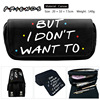 Capacious pencil case for elementary school students, double-layer wallet with zipper