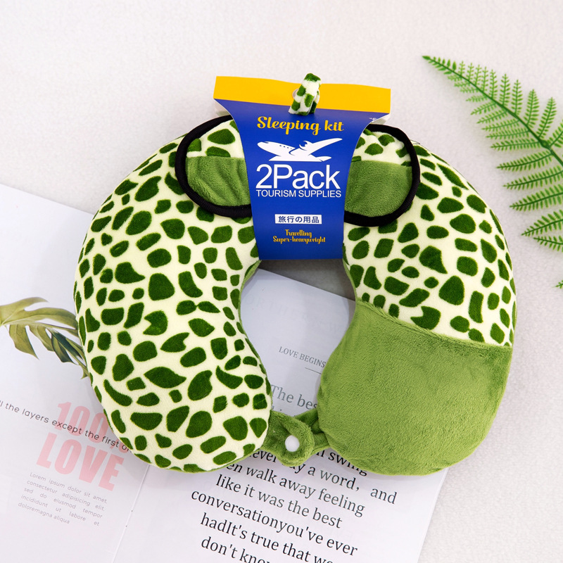 Almohada cervical creativa con diseño animal en forma de U con antifaz dos en uno regalo promocional personalizable