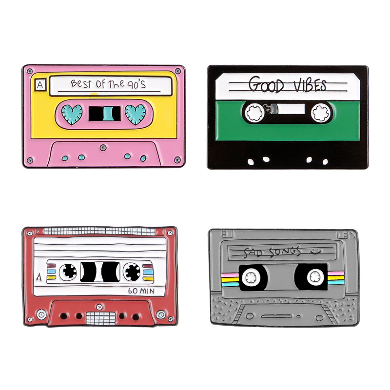 Retro Style Retro Pin Cartoon Tape Alloy Plating Unisex Brooches